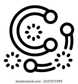 Black lines are connecting dots forming an abstract shape, symbolizing nanotechnology and its potential