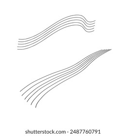 Black lines drawn by hand in vector. Abstraction, wavy lines. Vector illustration. Suitable for printing on fabric and paper, design, creativity.