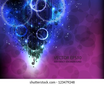 black lines with the effects of flares falling down / vector background