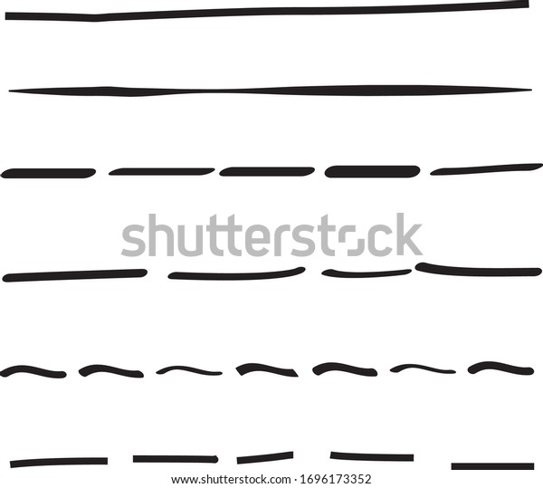 Black\
lines hand drawn vector set isolated on white background.\
Collection of doodle lines, hand drawn template. Black marker and\
grunge brush stroke lines, vector\
illustration