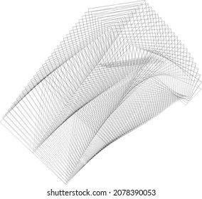 Black lines light background, geometric dynamic pattern, vector modern design texture.