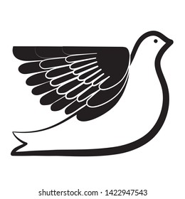 Black lines logo simple pigeon