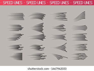 Speed lines from center sketch Royalty Free Vector Image