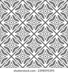 Schwarze Linien auf weißem Hintergrund.Tapete mit Figuren aus Linien. Abstrakte Muster. Schwarzes Muster für Webseiten, Texturen, Karten, Poster, Gewebe, Textilien. Einfarbiges Design. 