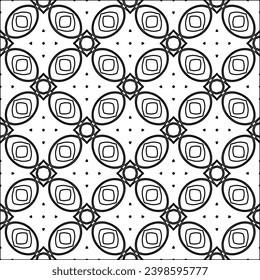 Black lines on white background.Wallpaper with figures from lines. Abstract patterns. Black  pattern for web page, textures, card, poster, fabric, textile. Monochrome design. 