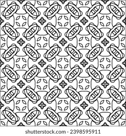 Schwarze Linien auf weißem Hintergrund.Tapete mit Figuren aus Linien. Abstrakte Muster. Schwarzes Muster für Webseiten, Texturen, Karten, Poster, Gewebe, Textilien. Einfarbiges Design. 