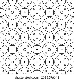 Black lines on white background.Wallpaper with figures from lines. Abstract patterns. Black  pattern for web page, textures, card, poster, fabric, textile. Monochrome design. 