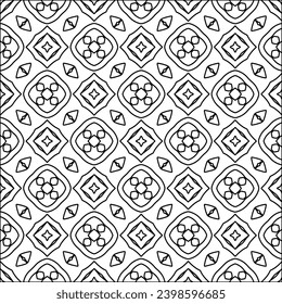 Schwarze Linien auf weißem Hintergrund.Tapete mit Figuren aus Linien. Abstrakte Muster. Schwarzes Muster für Webseiten, Texturen, Karten, Poster, Gewebe, Textilien. Einfarbiges Design. 
