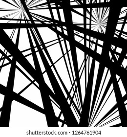Black lines on white. Modern  vector background