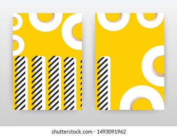 Black lines on yellow design for annual report, brochure, flyer, poster. Abstract yellow background vector illustration for flyer, leaflet, poster. Business abstract A4 brochure template.