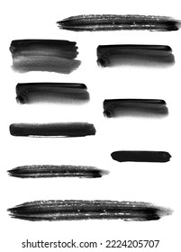 Black lines painted on the white vector