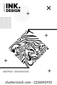 Black Lines Poster Template. Trendy abstract wavy backgrounds. Seamless striped patterns. Geometry optical effects. Fashion print for textile and fabric. Diagonal;vertical;deformed lines and ripples