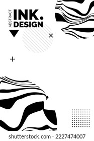 Black Lines Poster Template. Trendy abstract wavy backgrounds. Seamless striped patterns. Geometry optical effects. Fashion print for textile and fabric. Diagonal;vertical;deformed lines and ripples