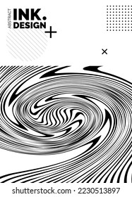 Black Lines Poster Template. Trendy abstract wavy backgrounds. Seamless striped patterns. Geometry optical effects. Fashion print for textile and fabric. Diagonal;vertical;deformed lines and ripples