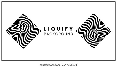 Black Lines Poster Template Trendy abstract wavy backgrounds Seamless striped patterns