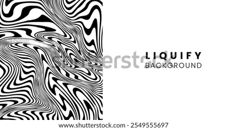 Black Lines Poster Template Trendy abstract wavy backgrounds Seamless striped patterns