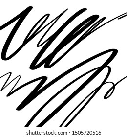 Black Lines Smooth Abstract Simple Wave Water Shape Black And White Coating Minimalistic Element Poster Grunge Sketch Flat Vector