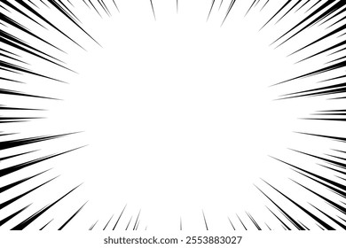black lines style manga comic background