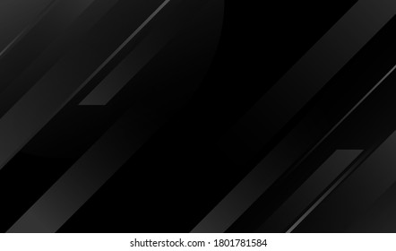 Black lines tech geometric modern dynamic shape abstract background vector