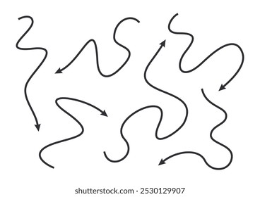 Black lines of various shapes