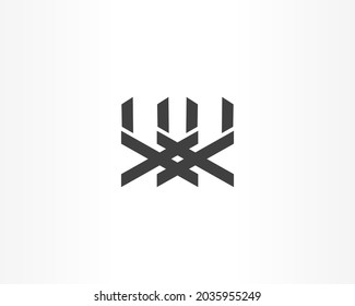 Black and lines vector brand logo design icon concept