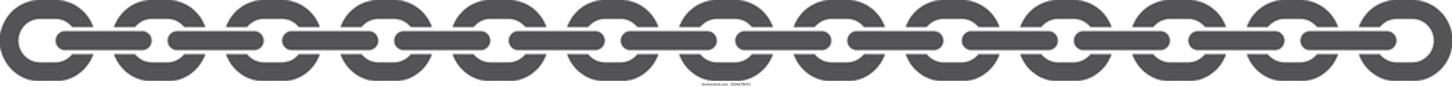 Elemento de cadena enlazado negro. Borde de metal decorativo