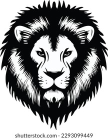 Logotipo de la cabeza de león negra, vector 5