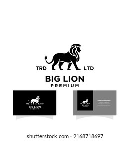 black lion king animals head logo illustration design
