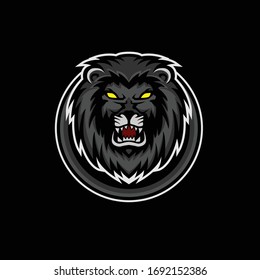 El diseño del logotipo del león negro