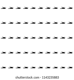 Black lion repeating silhouette pattern isolated on white background. Egypt hieroglyph vector animal for wallpapers, wrapping paper, textile or fabric print, history book. Creative sphinx artwork.