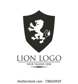 Black Lion Shield Logo