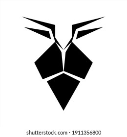 Black lion vector logo, icon isolated on white background.