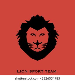 Logo del vector del león negro. Ilustración de león.
