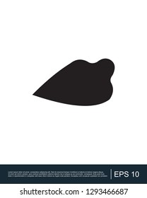 Black lips smile icon template