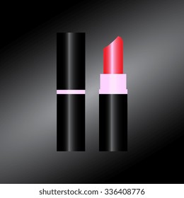 Black Lipstick vector icon 