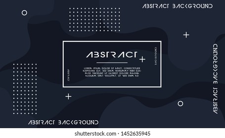 black liquid color background. dynamic textured geometric elements design with dots decoration. can be used on posters,banner,web and any more
