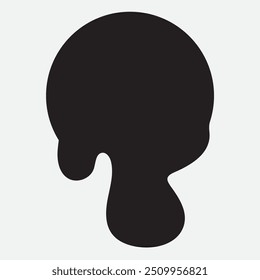 Black Liquid Flowing, spilled, drop, splash, leak concept vector paint drops icon. Ink drip and black Melt Drips. vector illustration.