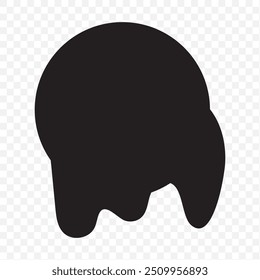 Líquido preto fluindo, derramado, queda, splash, vazamento conceito vetor pintura ícone pingos. Ink gotejamento e preto derretimento gotejamento. ilustração vetorial.
