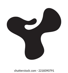 Black liquid shape frame.Organic shape. Irregular stain.Liquid abstract figure.Black blob.
Graphic element, smooth shapes.Vector flat illustration.Isolated on white background.