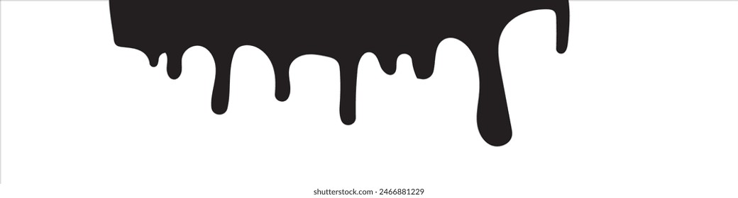  Black Liquid Vektorgrafik Farbtropfen. Fließend, verschüttet, Tropfen, Spritzen, Leck Konzept Vektorgrafik. Tintentropfen und schwarze Schmelze Tropfen. Vektorillustration.