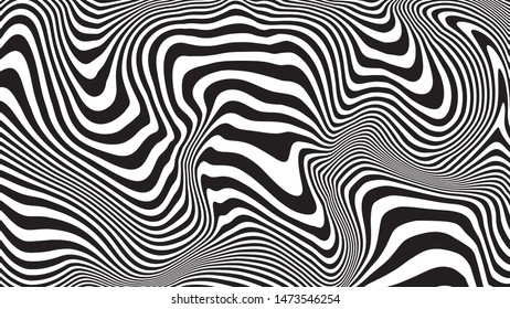 black liquify line vector illustration on white