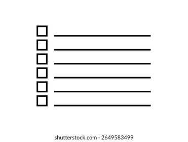 Black list icon with checkboxes