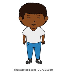 black little boy character