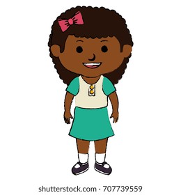 black little girl character