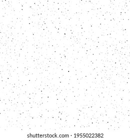 Black little stains seamless pattern. Scattered specks on white background. Grunge surface vector texture seamless pattern.