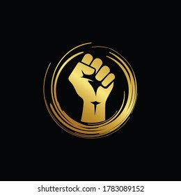 black live matter vector in gold colour