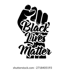 um protesto de ilustração da ativista black lives matter