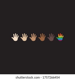 Black lives matter, all lives matter, Hands, pride, LGBTQ
