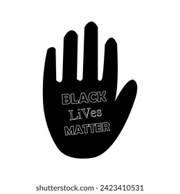 Black Lives Matter - Anti-racism motivation typography poster. Vector illustration. Eps file 160.