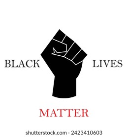 Black Lives Matter - Anti-racism motivation typography poster. Vector illustration. Eps file 159.